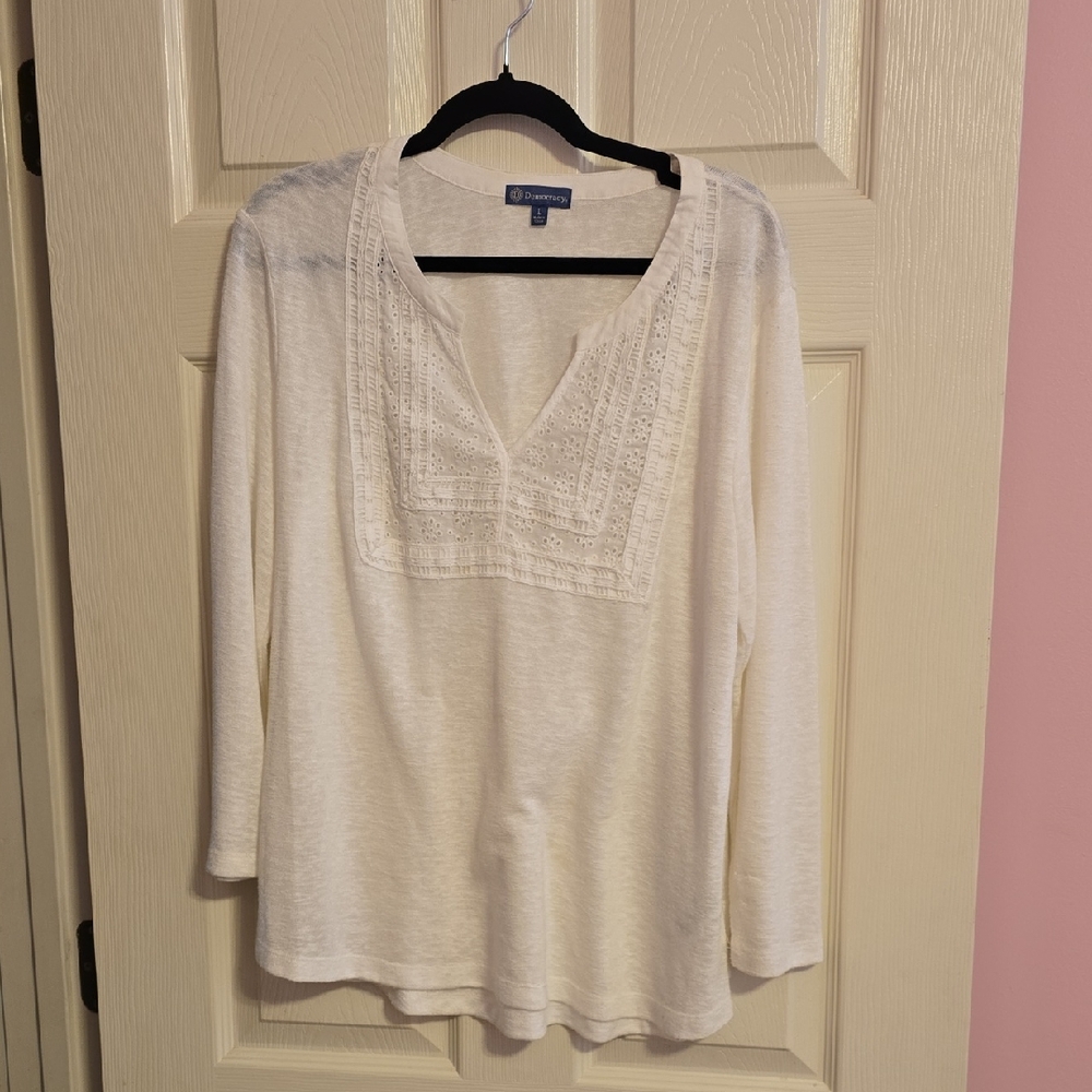 Democracy‎ Cream Blouse with Lace Detail